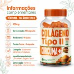 Cúrcuma + Colágeno Tipo 2 120 Cápsulas 500mg Premium - Imagem 4