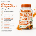 Cúrcuma + Colágeno Tipo 2 120 Cápsulas 500mg Premium - Imagem 6