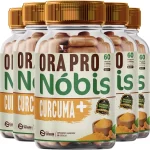 5 Suplementos Ora-pro Nóbis + Curcuma + Brinde 500mg Prêmio