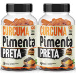 2 Potes Açafrão Plus 240 Cápsulas De 500mg 100% Natural
