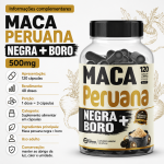 Maca Peruana Negra + Boro 120 Cápsulas 500mg Premium - Imagem 6