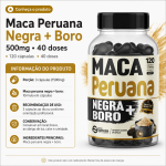 Maca Peruana Negra + Boro 120 Cápsulas 500mg Premium - Imagem 4