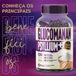 2 Glucomannan + Psyllium 240 Cápsulas 500mg Premium - Imagem 2