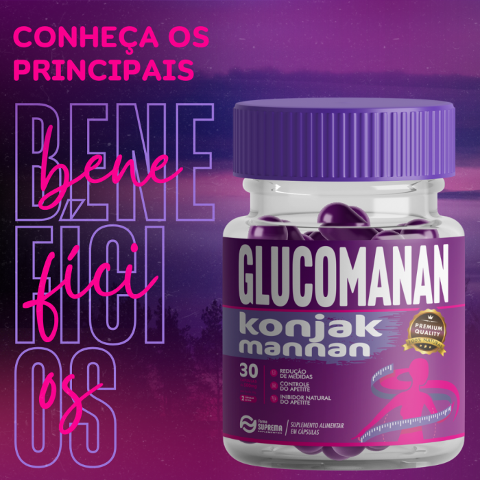 1 Pote Glucomannan 60 Cápsulas 500mg Original - Forma Suprema - Imagem 2