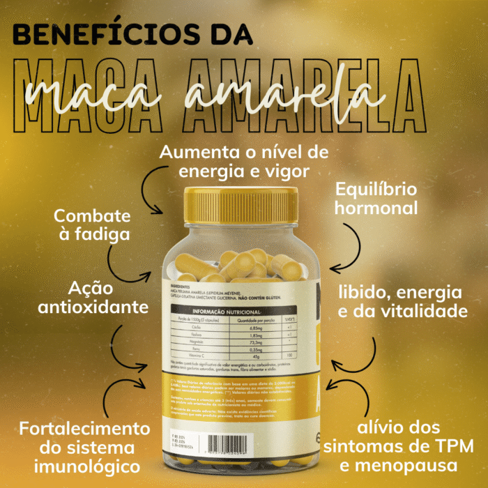 Maca Peruana 120 Capsulas 500 Mg 100% Pura - Imagem 3