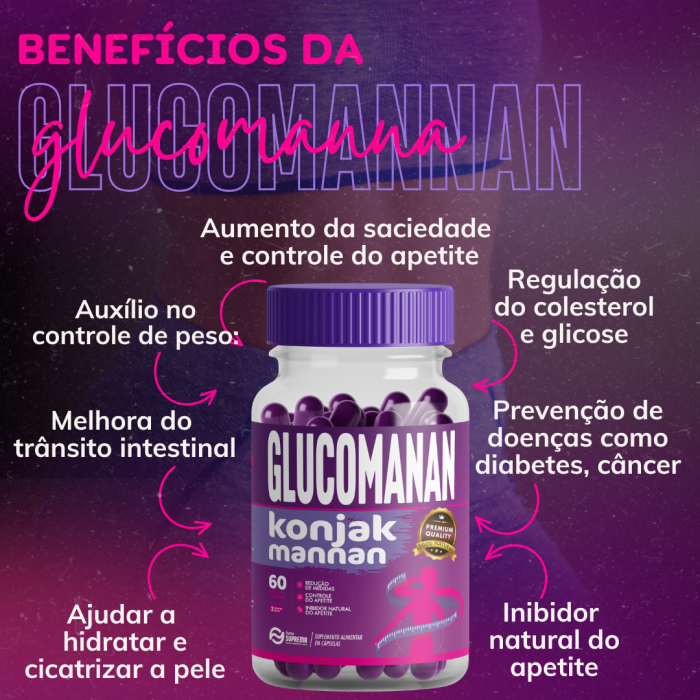 1 Pote Glucomannan 60 Cápsulas 500mg Original - Forma Suprema - Imagem 3