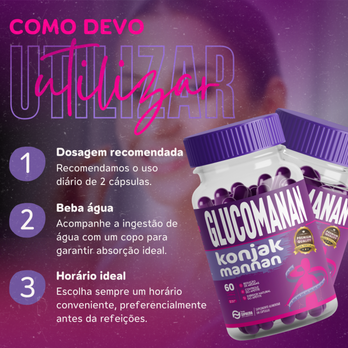1 Pote Glucomannan 60 Cápsulas 500mg Original - Forma Suprema - Imagem 5