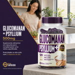 Glucomannan + Psyllium 120 Cápsulas 500mg Premium - Imagem 3