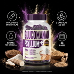 Glucomannan + Psyllium 120 Cápsulas 500mg Premium - Imagem 5
