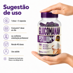 Glucomannan + Psyllium 120 Cápsulas 500mg Premium - Imagem 8