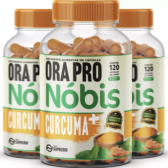 3x Ora Pro Nobis + Curcumina 500mg Promo 360 Pague 240c - Imagem 1