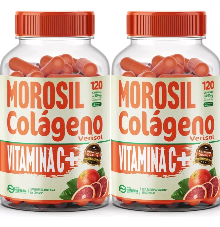 2 Morosil Laranja Moro + Vitaminas E Colágeno 240caps 500mg - Imagem 1