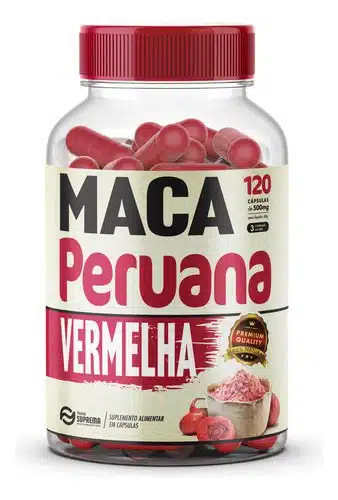1 Maca Red Vermelha Melhor Preço 500mg 100% Pura 120 Cáps - Imagem 1