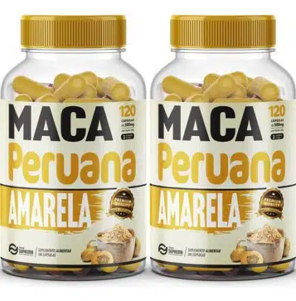 2x Maca Peruana Amarela 500mg Original 100% Pura 120 Caps Nf