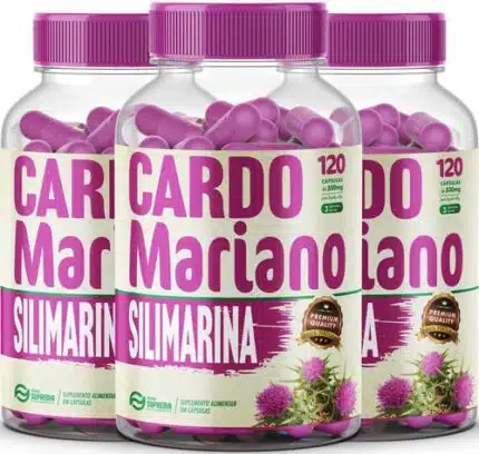 3x Silimarina Cardo Mariano 500mg - Kit 480 Cápsulas