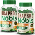 2 Ora-pro-nóbis + Cúrcuma + Gengibre 240 Cápsulas 500mg Premium
