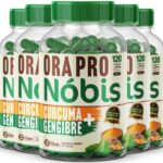 5 Ora-pro-nóbis + Cúrcuma + Gengibre 600 Cápsulas 500mg Premium