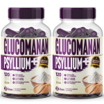 2 Glucomannan + Psyllium 240 Cápsulas 500mg Premium