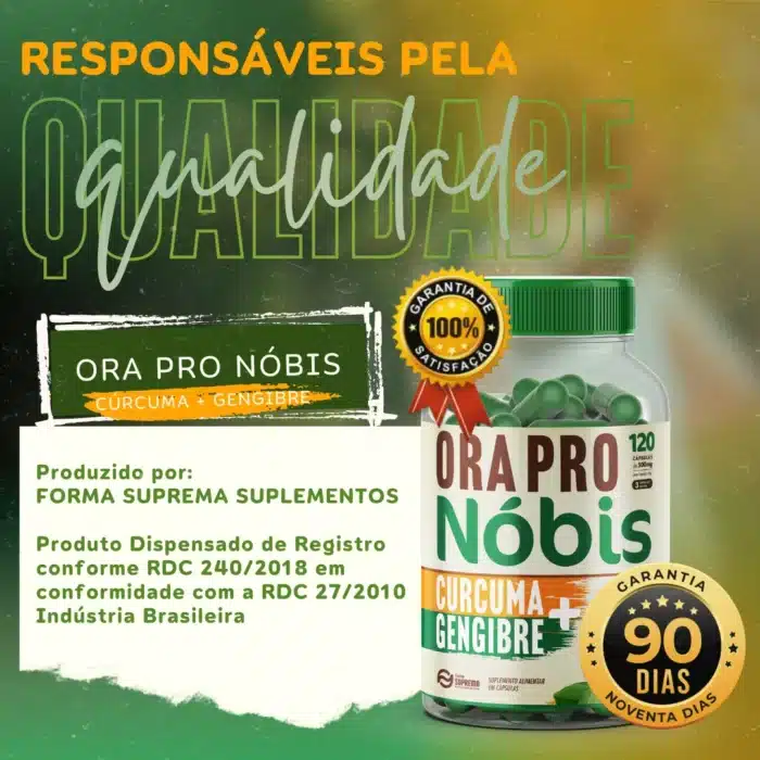 Combo 3 Orapro Nóbis + Cúrcuma + Gengibre 630mg - 360 Caps - Imagem 8