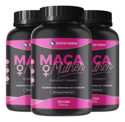 3x Maca Peruana P/ Mulher 100% Natural 120 Cáps De 500mg