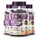 3 Glucomanan 600mg 3 Potes 360 Capsulas Sabor Sem Sabor