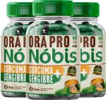 3 Ora-pro-nóbis + Cúrcuma + Gengibre 180 Cápsulas 500mg Premium