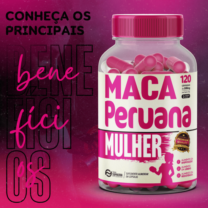 3 Maca Peruana Mulher 360 Cápsulas 500mg Premium - Imagem 2