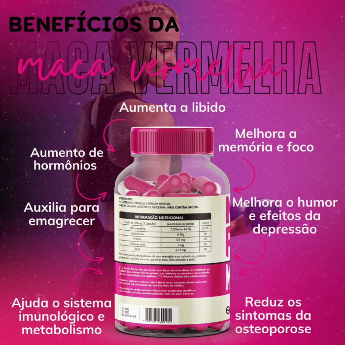 3 Maca Peruana Mulher 360 Cápsulas 500mg Premium - Imagem 3