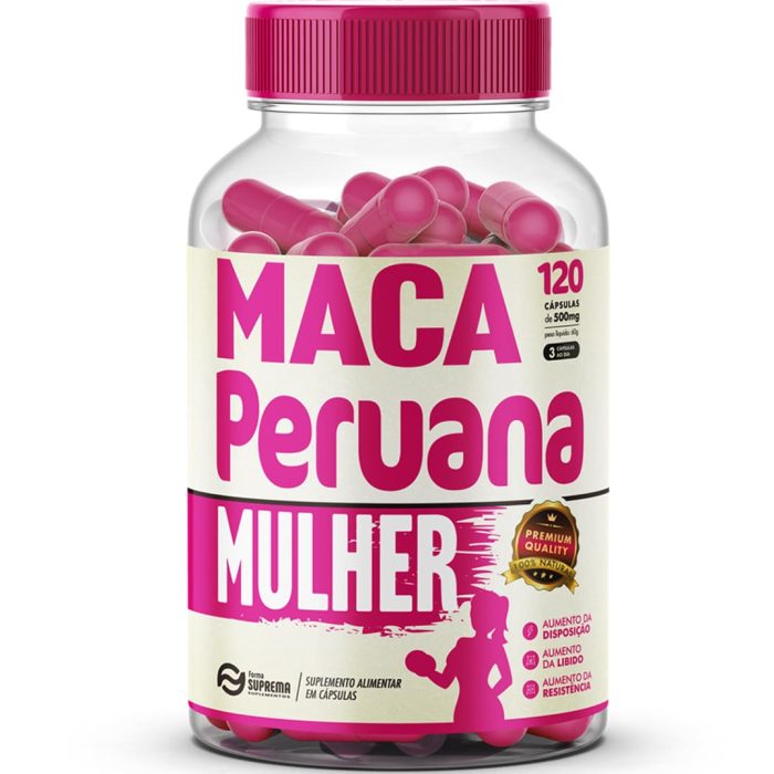 Maca Especial P/ Mulheres Vermelha 500mg 100% Pura 120 Cáps - Imagem 1