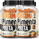 4 Cúrcuma + Pimenta Preta 480 Cápsulas 500mg Premium
