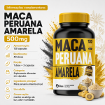 Maca Peruana Amarela 120 Cápsulas 500mg Premium - Imagem 4