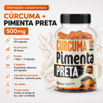 Cúrcuma + Pimenta Preta 120 Cápsulas 500mg Premium - Imagem 4