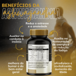 1 Ashwagandha Ginseng Indiano 120 Cápsulas 500mg Premium - Imagem 3