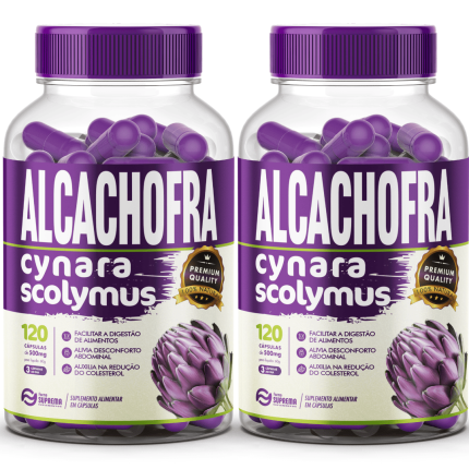 2 Alcachofra 240 Cápsulas 500mg Premium