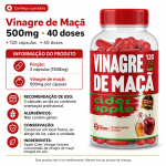 Vinagre de Maçã 120 Cápsulas 500mg Premium - Imagem 6