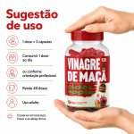 Vinagre de Maçã 120 Cápsulas 500mg Premium - Imagem 8