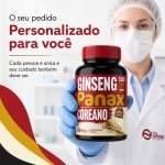 Ginseng Panax Coreano 120 Cápsulas 500mg Premium - Imagem 2