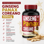 Ginseng Panax Coreano 120 Cápsulas 500mg Premium - Imagem 5
